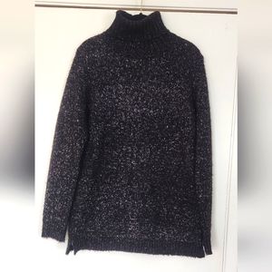 Joe Fresh black long turtleneck sweater size medium